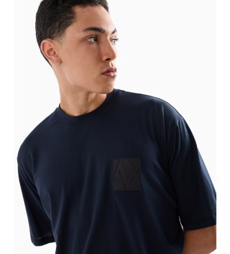 Armani Exchange Navy kortrmet t-shirt