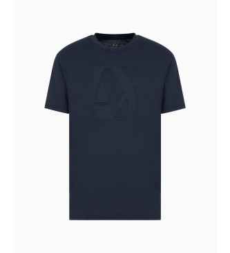 Armani Exchange Marineblaues Kurzarm-T-Shirt