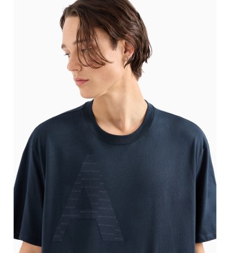 Armani Exchange Navy kortrmet t-shirt