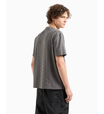 Armani Exchange T-shirt dalla vestibilit regolare con girocollo in contrasto ASV grigio