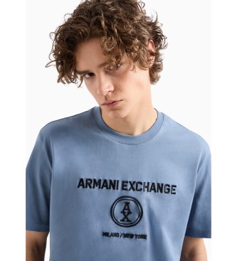 Armani Exchange Camiseta de manga corta azul