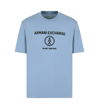 Armani Exchange Camiseta de manga corta azul