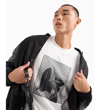 Armani Exchange T-shirt med vitt fotografiskt tryck