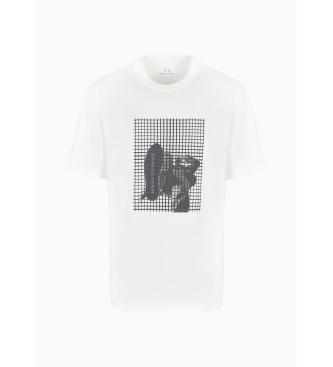 Armani Exchange T-shirt avec impression photographique blanche