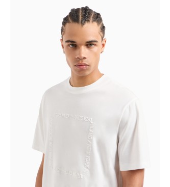 Armani Exchange ASV logo embossed T-shirt white