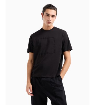 Armani Exchange ASV logo prget T-shirt sort