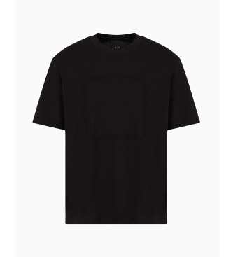 Armani Exchange ASV T-shirt met logo in relif zwart