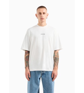 Armani Exchange T-shirt z białym nadrukiem z tyłu