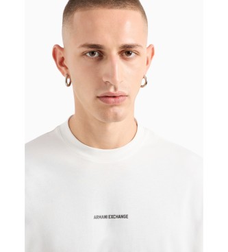 Armani Exchange T-shirt z białym nadrukiem z tyłu