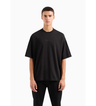 Armani Exchange Camiseta de corte relajado con estampado en la espalda en algodn ASV negro