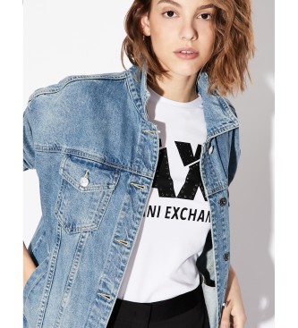 Armani Exchange T-shirt branca com logtipo