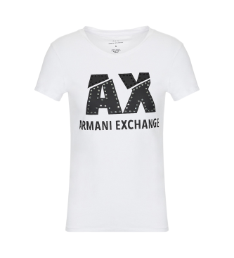 Armani Exchange Bela majica z logotipom