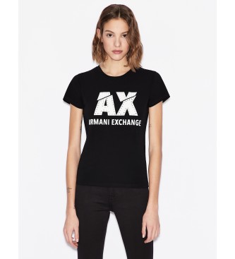 Armani Exchange Koszulka z krótkim rękawem czarna