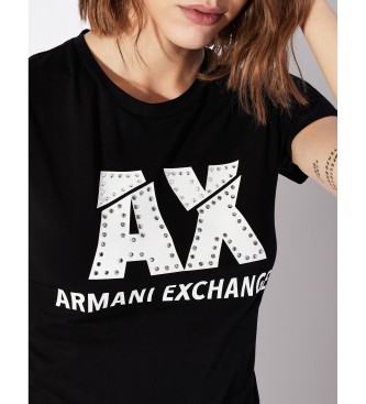 Armani Exchange Koszulka z krótkim rękawem czarna