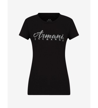 Armani Exchange T-shirt de manga curta preta