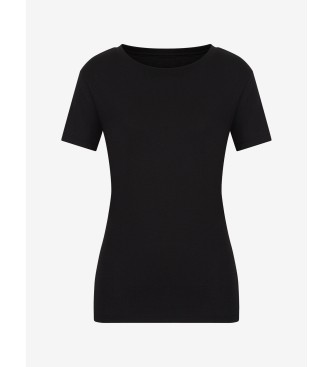 Armani Exchange T-shirt de manga curta preta