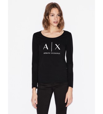 Armani Exchange Koszulka z krótkim rękawem czarna