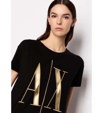 Armani Exchange Camiseta logo negro