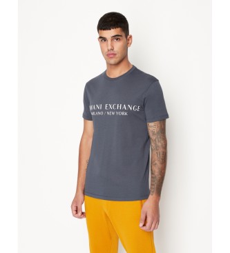 Armani Exchange Blaues Kurzarm-T-Shirt