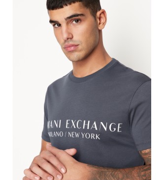 Armani Exchange Blaues Kurzarm-T-Shirt