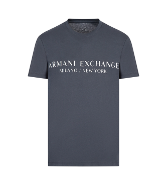 Armani Exchange Blaues Kurzarm-T-Shirt