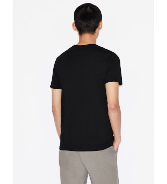 Armani Exchange Basic-T-Shirt schwarz
