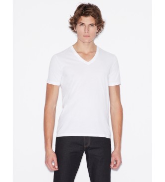 Armani Exchange Camiseta Lisa blanco