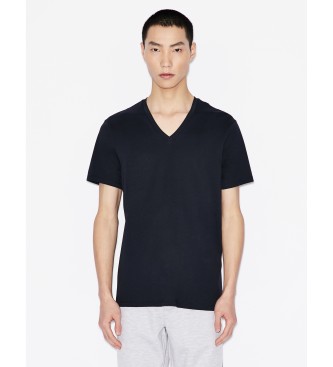 Armani Exchange T-shirt semplice blu scuro