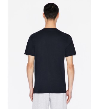 Armani Exchange T-shirt semplice blu scuro
