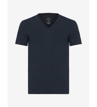Armani Exchange T-shirt semplice blu scuro