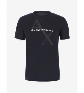 Armani Exchange Marineblaues Strick-T-Shirt