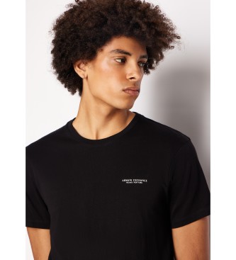 Armani Exchange T-shirt nera con mini logo