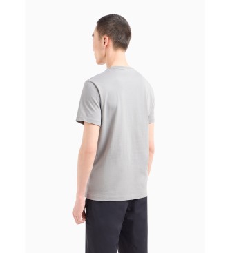 Armani Exchange Mini majica z logotipom sive barve
