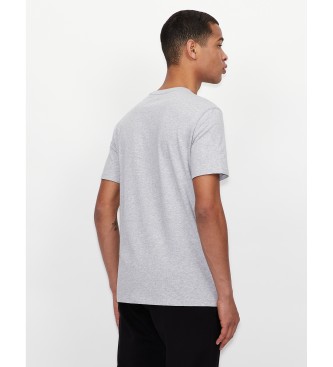 Armani Exchange Mini-Logo-T-Shirt grau