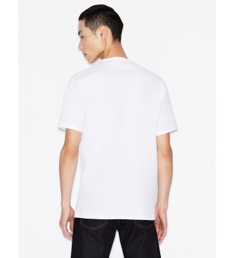 Armani Exchange T-shirt Logo okrągły biały