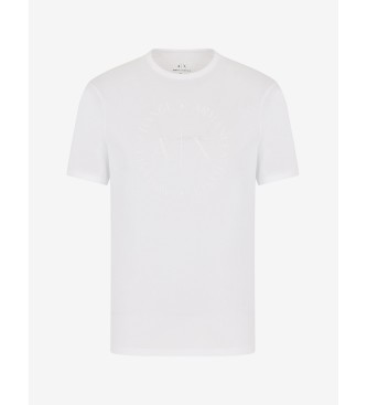 Armani Exchange Majica z logotipom Okrogla bela