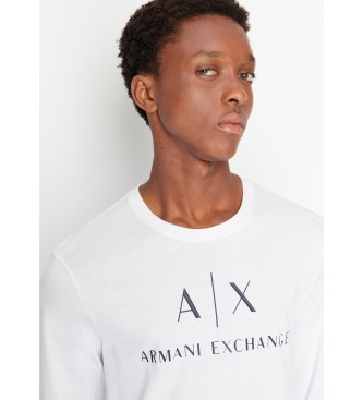 Armani Exchange Biała koszulka z logo