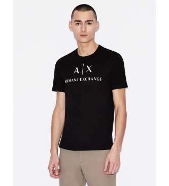 Armani Exchange Camiseta de punto regular fit negro