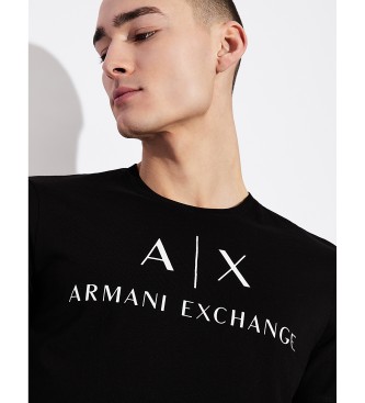 Armani Exchange Camiseta de punto regular fit negro
