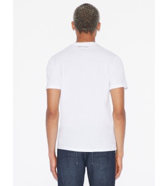 Armani Exchange T-shirt  carreaux blanc