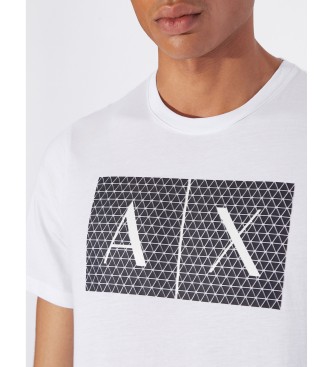 Armani Exchange T-shirt  carreaux blanc