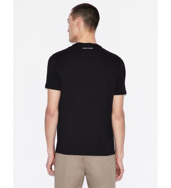 Armani Exchange T-shirt quadrada preta