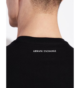 Armani Exchange T-shirt quadrada preta