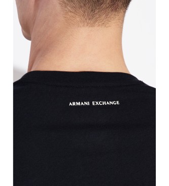 Armani Exchange Marine vierkantjes T-shirt