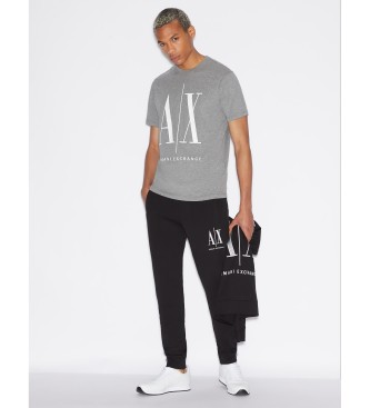 Armani Exchange T-shirt in maglia vestibilit regolare. Colore grigio tinta unita