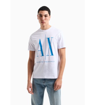 Armani Exchange T-shirt in maglia vestibilit regolare Tinta unita bianca