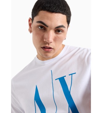 Armani Exchange Regular fit knit T-shirt Plain colour white