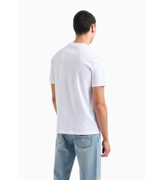 Armani Exchange T-shirt de malha de corte regular Cor lisa branca