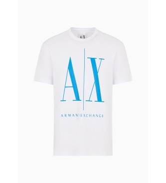 Armani Exchange Stickad T-shirt med normal passform enfrgad vit