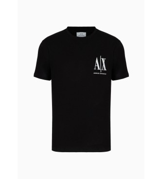 Armani Exchange Schwarzes Strick-T-Shirt